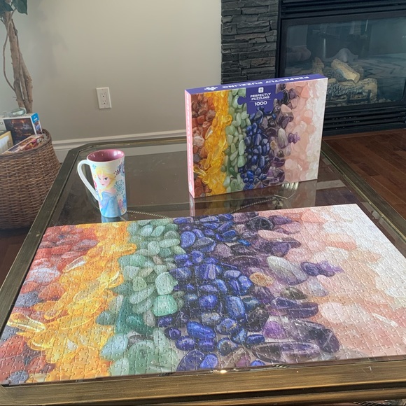 Jigsaw Puzzle 1000 Perfectly Puzzling Coloured Pebbles - Picture 2 of 4